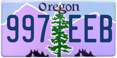 OR license plate 997EEB