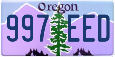 OR license plate 997EED