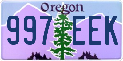 OR license plate 997EEK