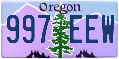 OR license plate 997EEW