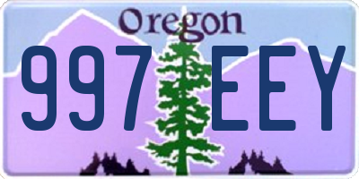 OR license plate 997EEY