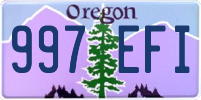 OR license plate 997EFI