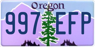 OR license plate 997EFP