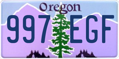OR license plate 997EGF