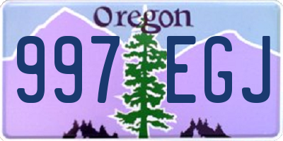 OR license plate 997EGJ