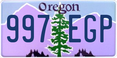 OR license plate 997EGP