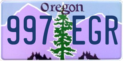 OR license plate 997EGR