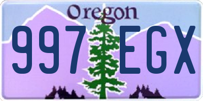 OR license plate 997EGX