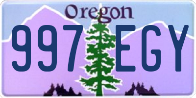 OR license plate 997EGY