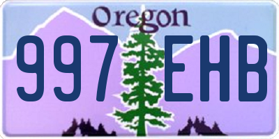 OR license plate 997EHB