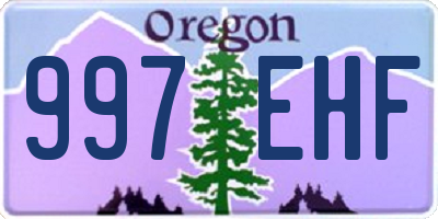 OR license plate 997EHF
