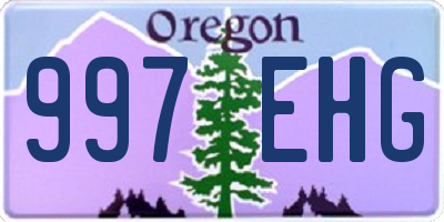 OR license plate 997EHG