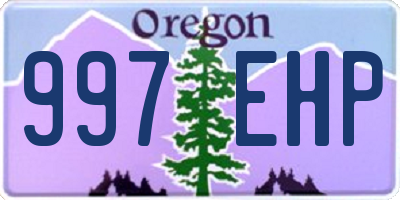 OR license plate 997EHP