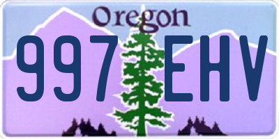 OR license plate 997EHV