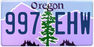 OR license plate 997EHW