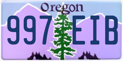 OR license plate 997EIB