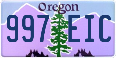 OR license plate 997EIC