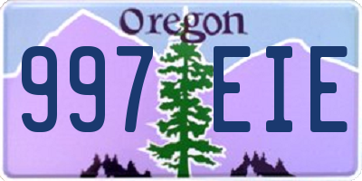 OR license plate 997EIE
