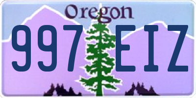 OR license plate 997EIZ