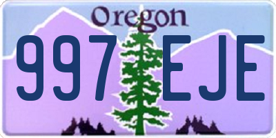 OR license plate 997EJE