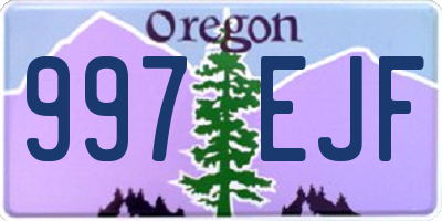 OR license plate 997EJF