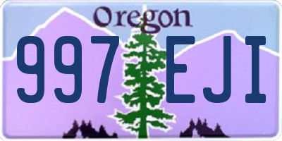 OR license plate 997EJI