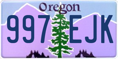 OR license plate 997EJK