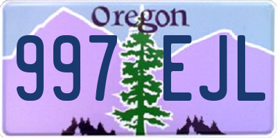 OR license plate 997EJL