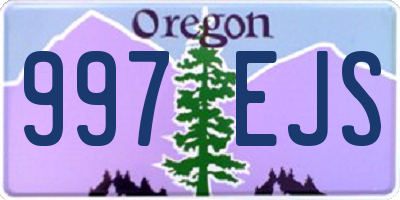OR license plate 997EJS