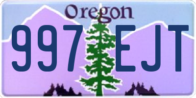 OR license plate 997EJT