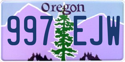 OR license plate 997EJW