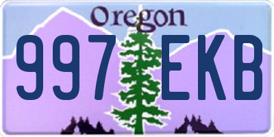 OR license plate 997EKB