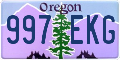 OR license plate 997EKG