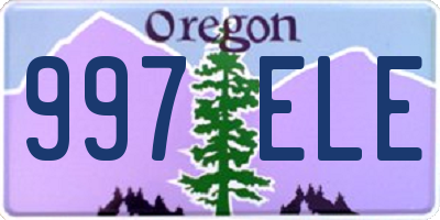 OR license plate 997ELE