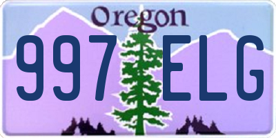 OR license plate 997ELG