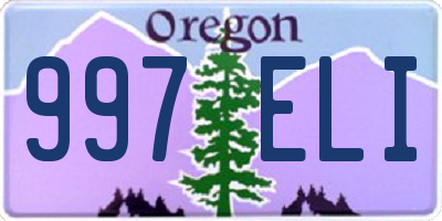 OR license plate 997ELI
