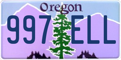 OR license plate 997ELL