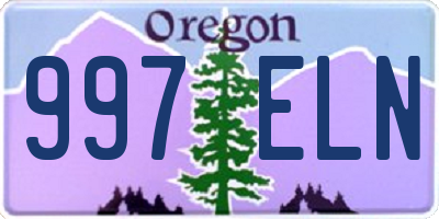 OR license plate 997ELN