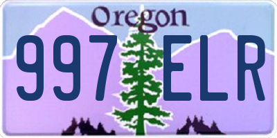 OR license plate 997ELR