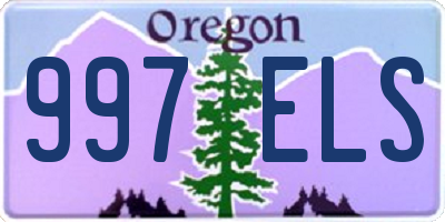 OR license plate 997ELS