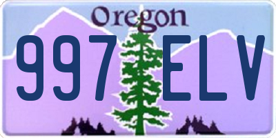 OR license plate 997ELV