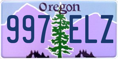 OR license plate 997ELZ