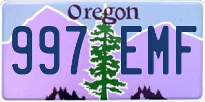 OR license plate 997EMF