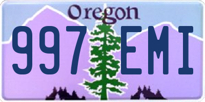 OR license plate 997EMI