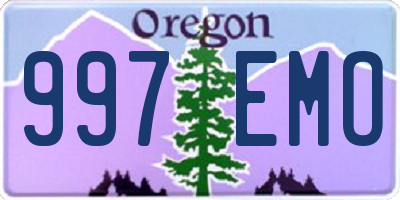 OR license plate 997EMO