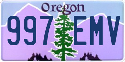 OR license plate 997EMV