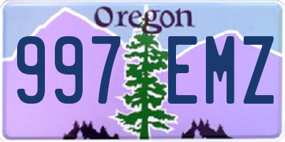 OR license plate 997EMZ