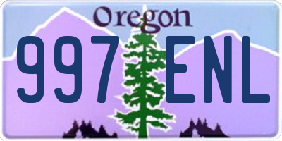 OR license plate 997ENL