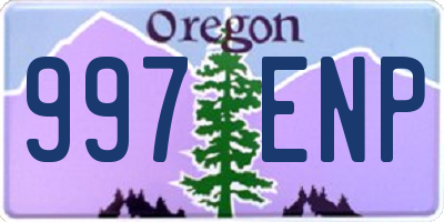 OR license plate 997ENP