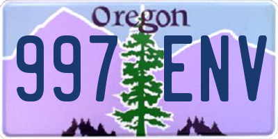 OR license plate 997ENV